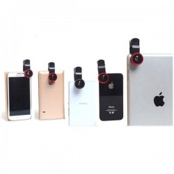 Universal Metal Clip Camera Mobile Phone Lens 3 In 1