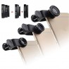 Universal Metal Clip Camera Mobile Phone Lens 3 In 1