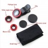 Universal Metal Clip Camera Mobile Phone Lens 3 In 1