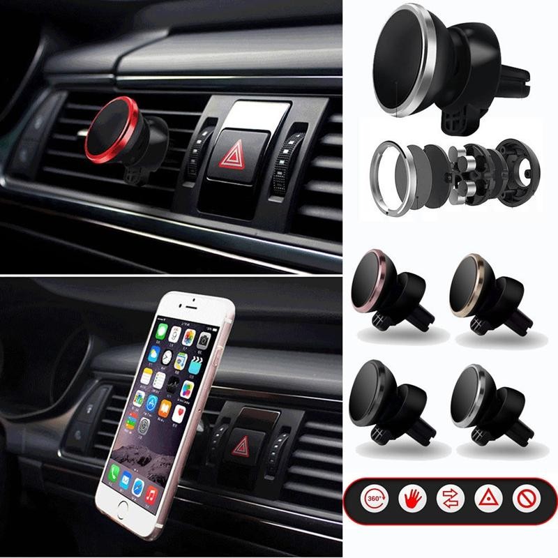 Magnetic car holder for ventilation grille