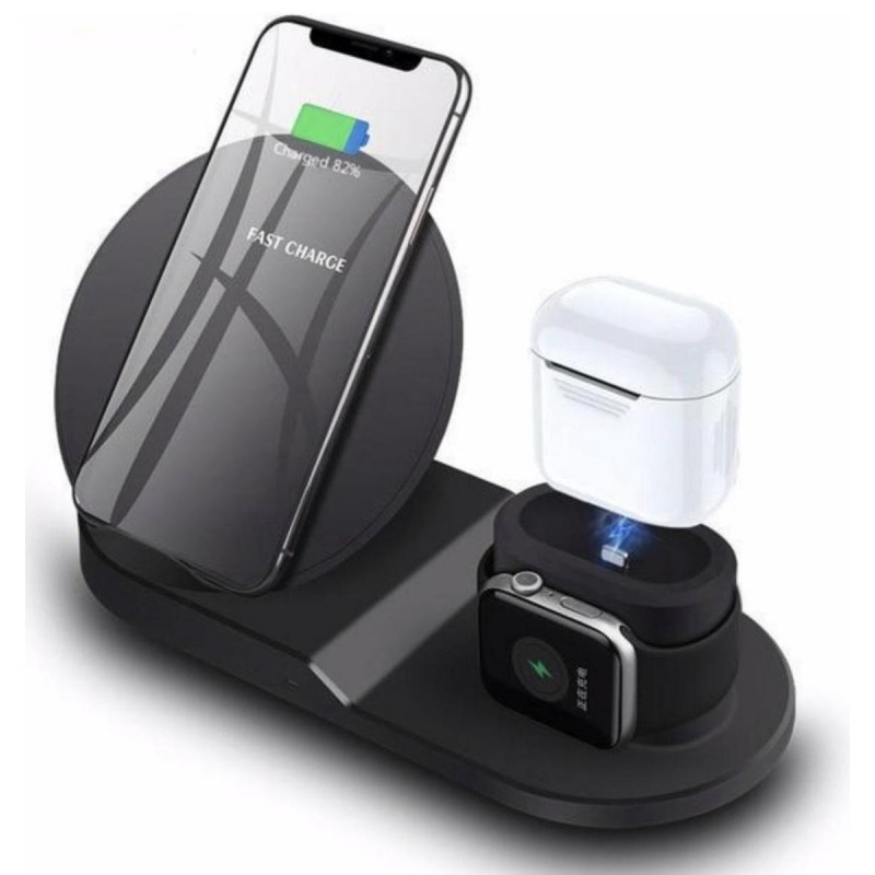 Docking station 3in1 for wireless charging Color Black
