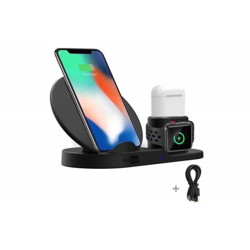 Docking station 3in1 for wireless charging Color Black
