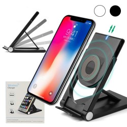 High Quality Universal Qi Wireless Charger adjustable Folding Holder Stand Dock